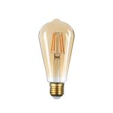 LED žárovka 6W COB Filament Golden Glass flame E27 540lm ULTRA TEPLÁ
